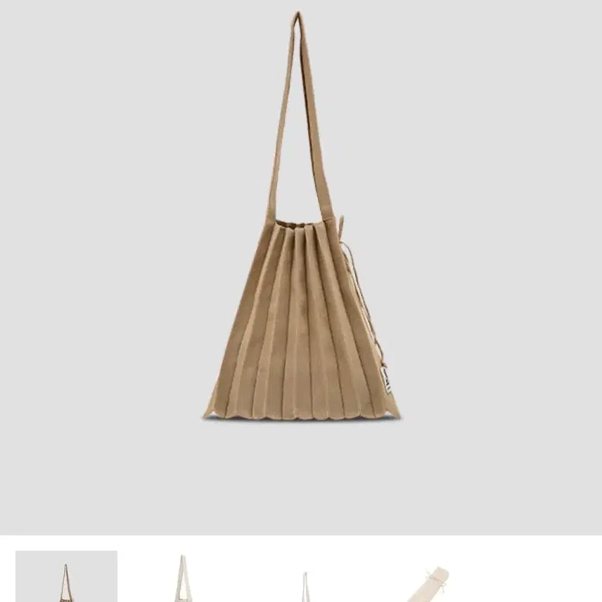 [BUNJANG] Joseph & Stacey Pleats Knit Bag Hazelnut Beige / 조셉앤스테이시 플리츠 니트백 헤이즐넛 베이지