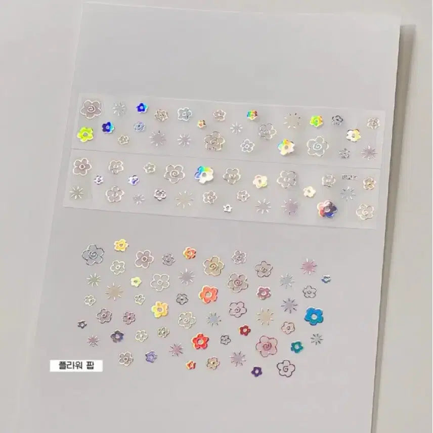 [BUNJANG] Magos Flowerpop Hologram Kiss Cut Matte Deco Sticker Set / 마고즈 플라워팝 홀로그램 키스컷 마테띵 다꾸 스티커
