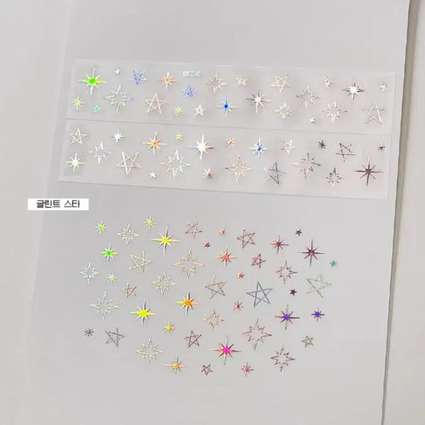 [BUNJANG] Magoz Glint Star Hologram Kiss Cut Matte Sticker Set / 마고즈 글린트 스타 홀로그램 키스컷 마테띵 다꾸 스티커