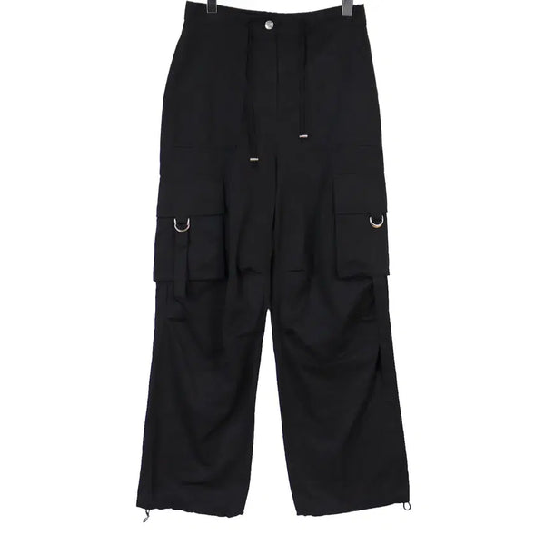 [BUNJANG] MIXXO Wide Cargo Pants Black String Pants / MIXXO 미쏘 와이드 카고팬츠 프리 블랙 스트링 팬츠