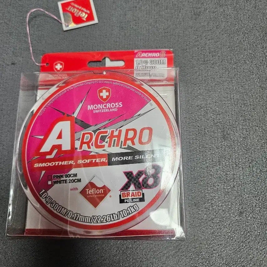 [BUNJANG] Moncross Acro 8-strand Braided Line (Pink/White) / 몽크로스 아크로 합사줄