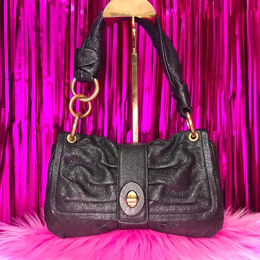 [BUNJANG] Coach Shining Leather Turnlock Flap Shoulder Bag Black / 샤이닝) Coach 코치 샤이닝레더 턴락 플랩숄더백 블랙