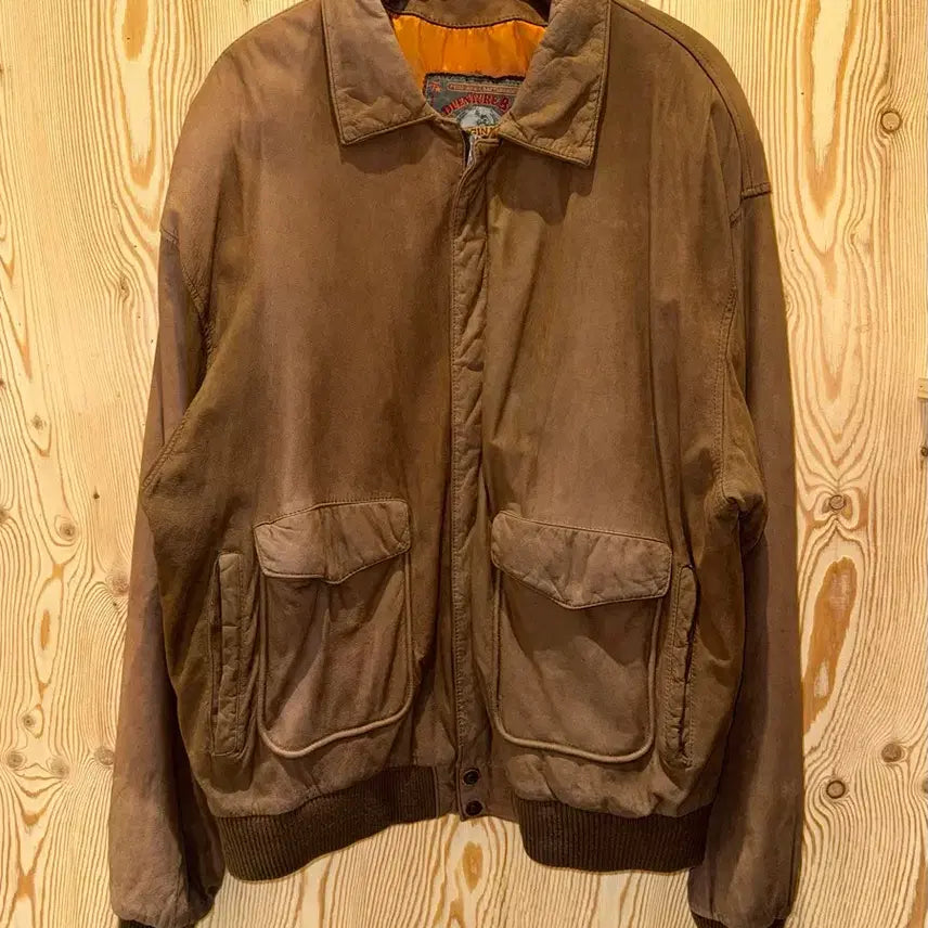 [BUNJANG] Adventure Bound Wilson Leather Brown Leather Bomber Jacket XL / 어드벤쳐 바운드 윌슨레더 브라운 레더 봄버자켓