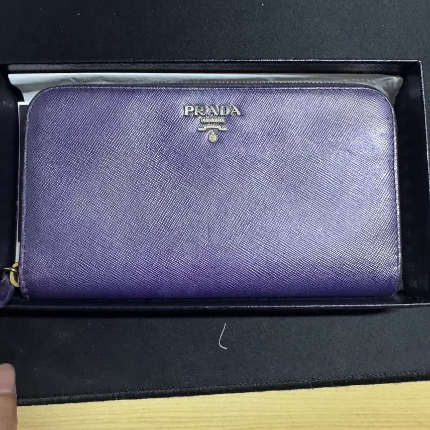 [BUNJANG] Prada Saffiano Zipper Long Wallet / 프라다 사피아노 지퍼 장지갑