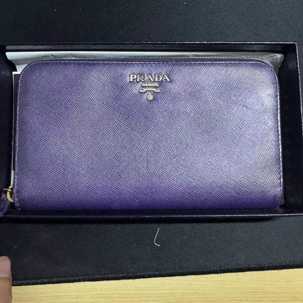 [BUNJANG] Prada Saffiano Zipper Long Wallet / 프라다 사피아노 지퍼 장지갑