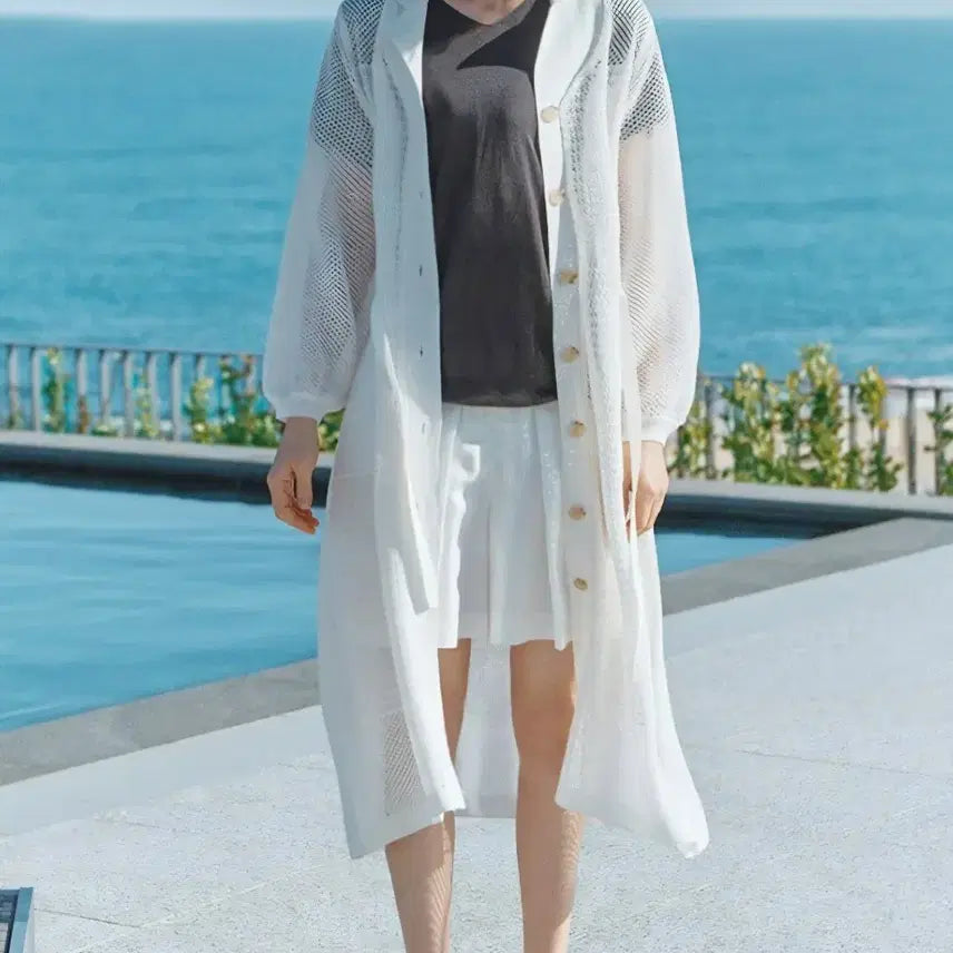 [BUNJANG] Zstudio Linen Blend One-Piece Cardigan / 지스튜디오 린넨혼방 원피스형 가디건