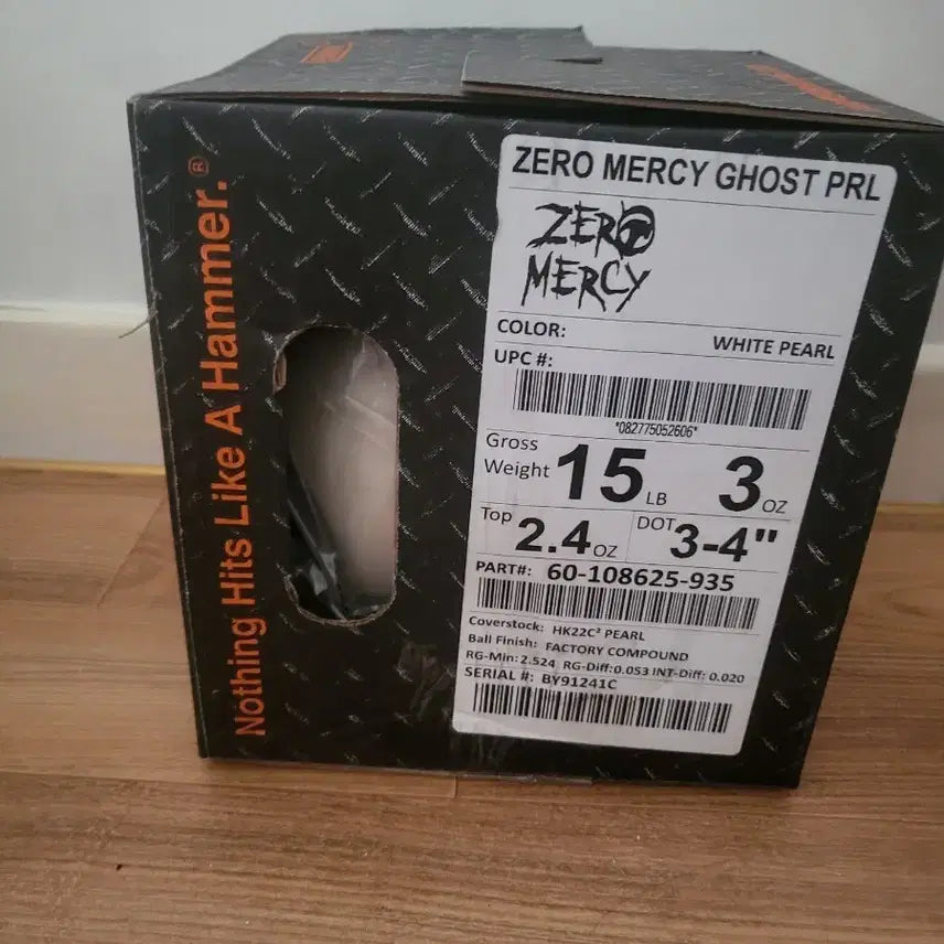 [BUNJANG] Hammer Zero Mercy Ghost PRL Bowling Ball White Pearl 15lb 3oz / 해머 제로 머시 GHOST PRL 볼 화이트 펄 15LB 3OZ새볼입니다