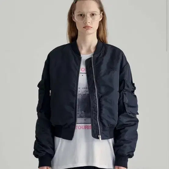 [BUNJANG] Magishwood Ribbon Bomber Jacket MA-1 / 마지셔우드 리본 봄버 자켓 항공점퍼 ma-1