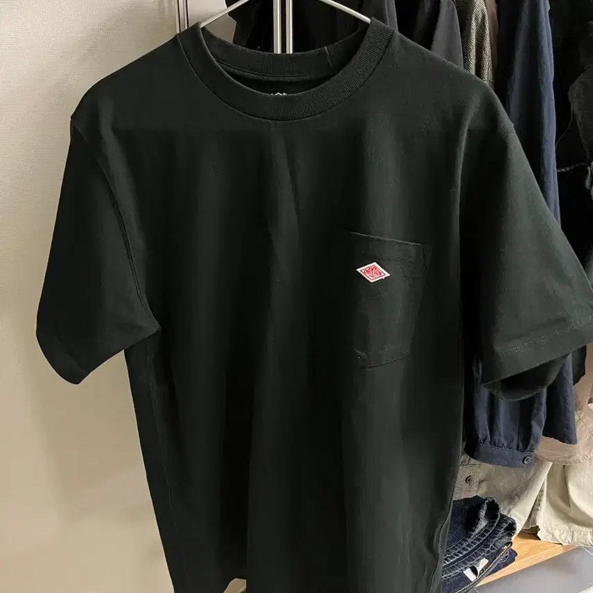 [BUNJANG] DANTON Short Sleeve T-Shirt Black Size 38 / 단톤 반팔 블랙 38사이즈