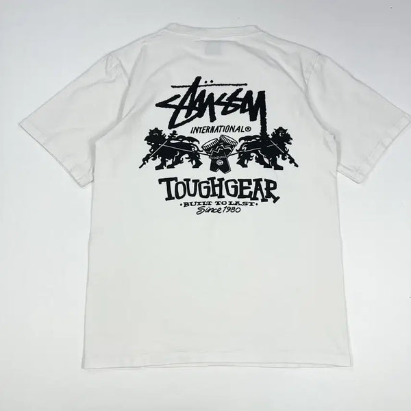 [BUNJANG] Stussy Tough Gear Back Logo Printing T-Shirt White (Size S) / (S) 스투시 터프기어 백로고 프린팅 반팔티 화이트
