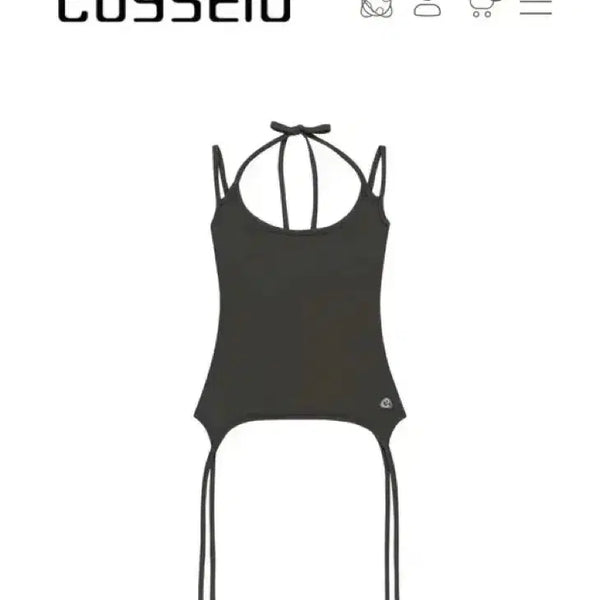 [BUNJANG] COYSEIO Halter Strap Sleeveless Charcoal / 코이세이오 COYSEIO HALTER STRAP SLEEVESESS CHARCOAL