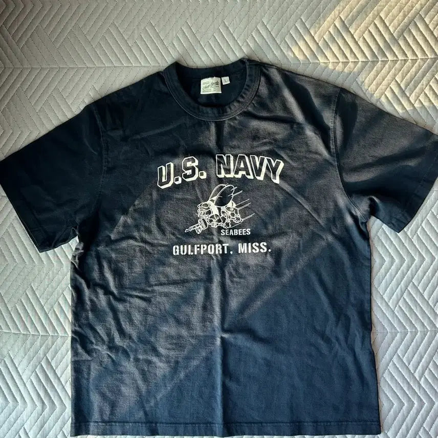 [BUNJANG] Uniform Bridge Seabees Tee Navy / 유니폼 브릿지 seabees tee