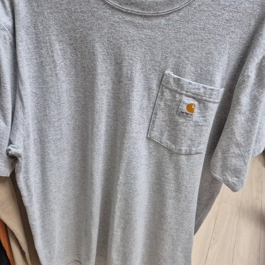 [BUNJANG] Carhartt Grey Pocket Short Sleeve T-Shirt M / 칼하트 그레이 포켓 반팔티 M (105-110)