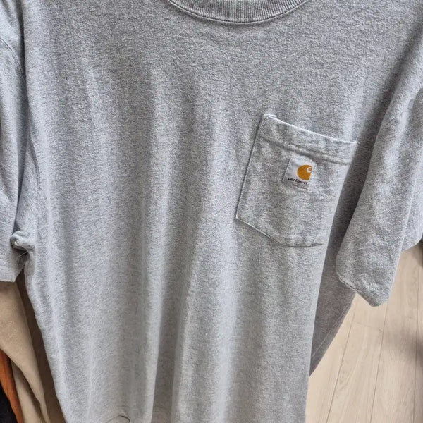 [BUNJANG] Carhartt Grey Pocket Short Sleeve T-Shirt M / 칼하트 그레이 포켓 반팔티 M (105-110)