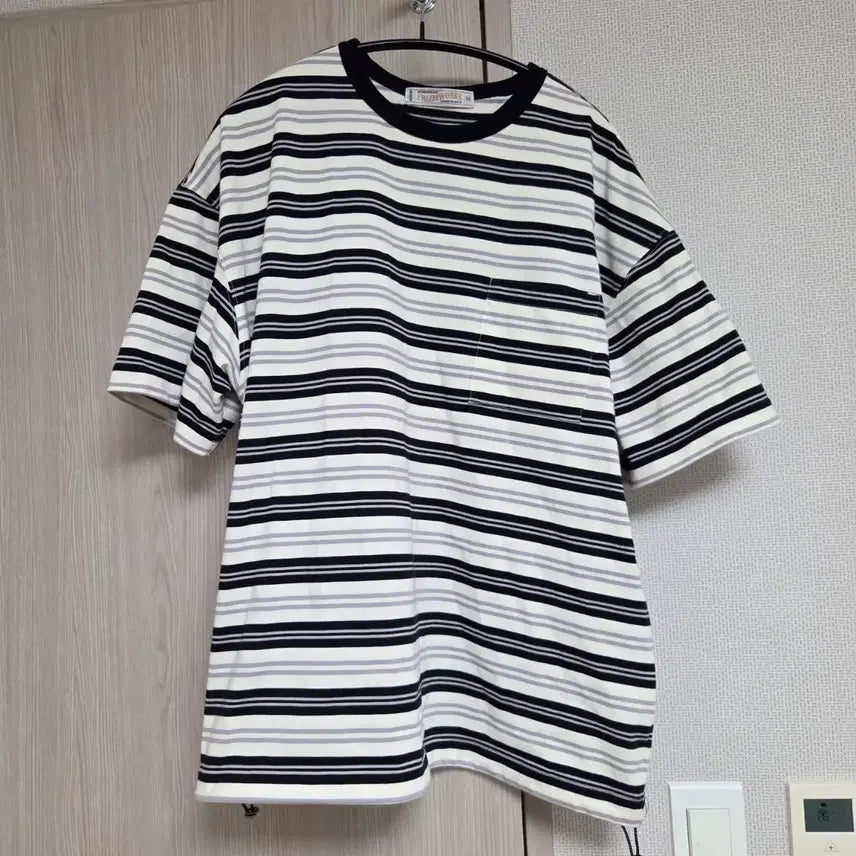 [BUNJANG] HoSoo x Prismworks Multi Stripe T-Shirt / 호수 x 프리즘웍스 멀티 스트라이프티 m