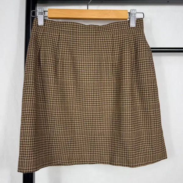 [BUNJANG] Burberry Houndstooth Mini Skirt / 버버리 하운드체크 미니스커트 정품