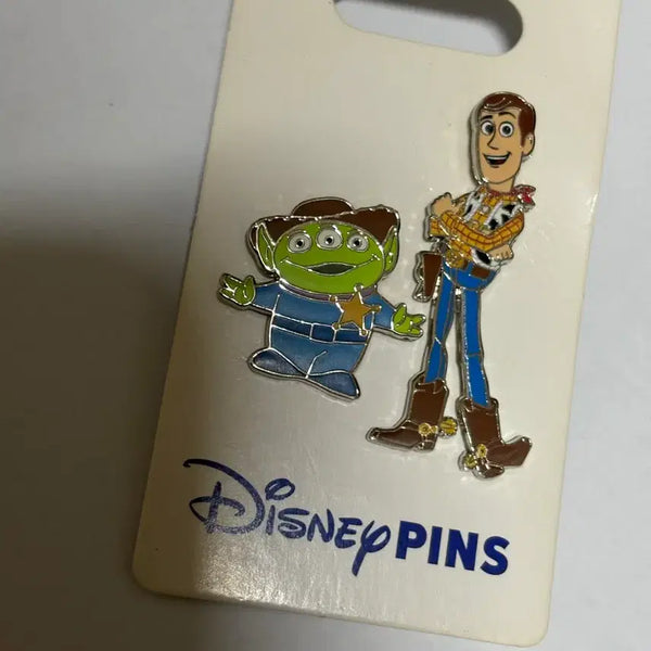[BUNJANG] Disney Pixar Toy Story Woody & Alien Pin Set / 디즈니 픽사 토이스토리 우디 알린 핀뱃지