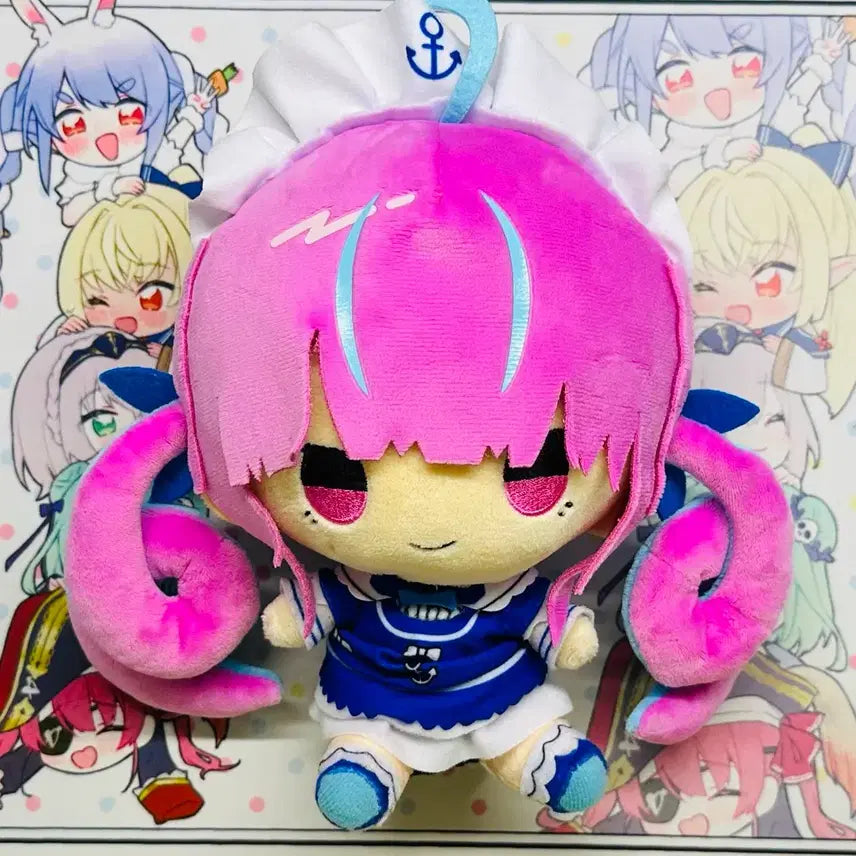 [BUNJANG] Hololive Minato Aqua Mochi Doll Plush / 홀로라이브 미나토 아쿠아 모찌돌 인형