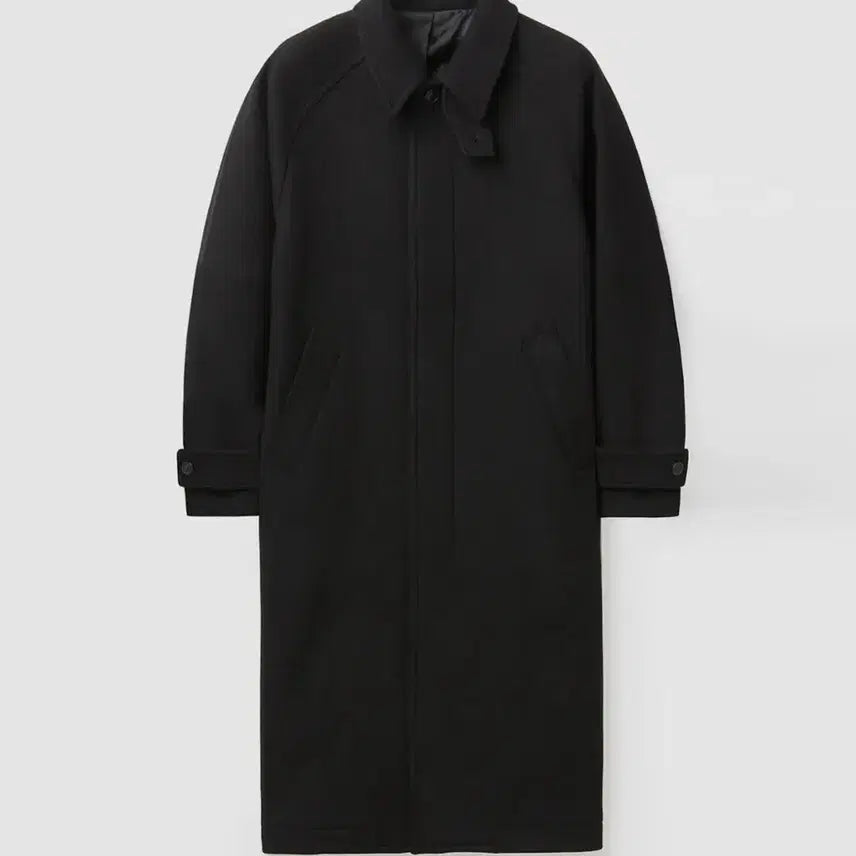 [BUNJANG] Bellandi Cashmere Blend Balmacaan Coat - Black, Size M / (블랙) 벨란디 캐시미어 블렌드 발마칸 코트 M