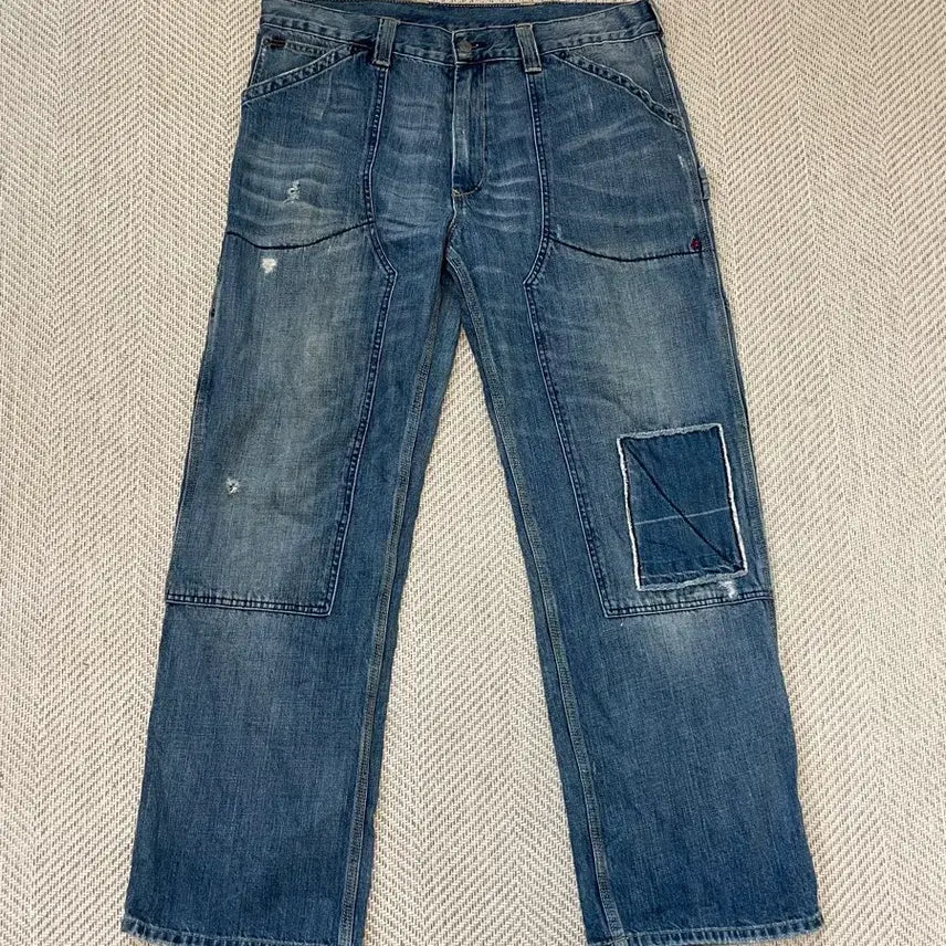 [BUNJANG] American Living Double Knee Carpenter Denim Pants / 아메리칸 리빙 더블니 카펜더 데님팬츠