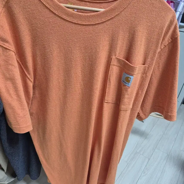 [BUNJANG] Carhartt Orange Short-Sleeve T-Shirt M (105) / 칼하트 반팔티 오렌지색m 105