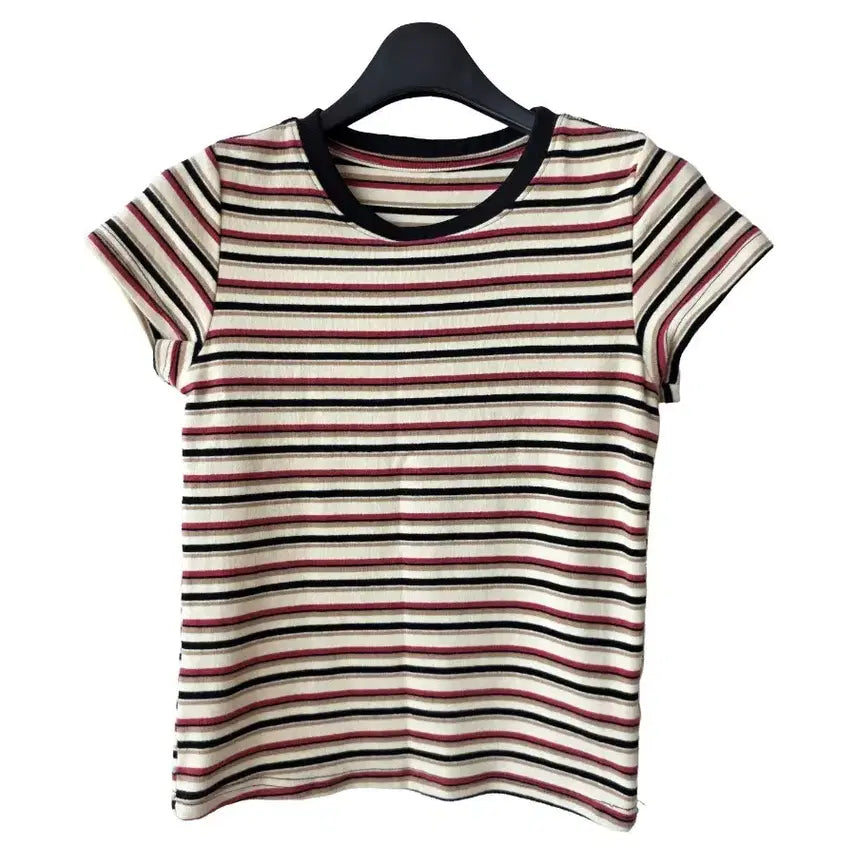 [BUNJANG] Striped Short Sleeve T-Shirt / XS/ 스트라이프 반팔 티셔츠