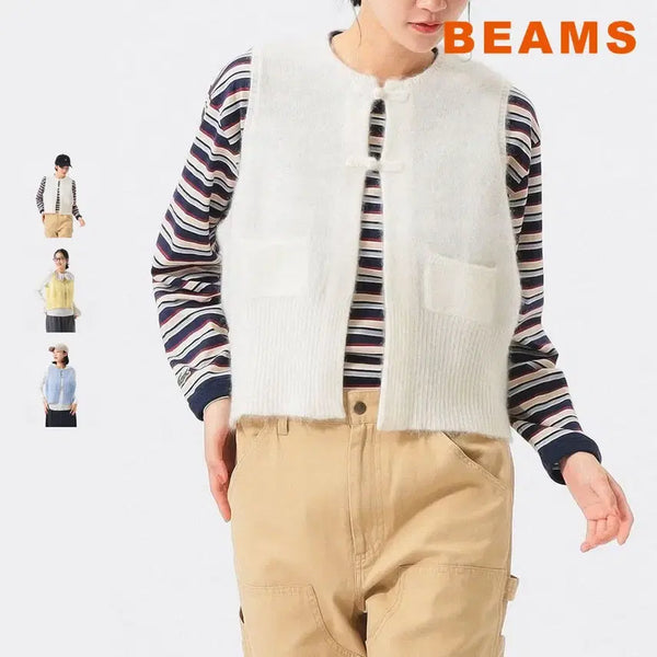 [BUNJANG] BEAMS BOY China Button Vest / 빔즈 보이 차이나 버튼 베스트