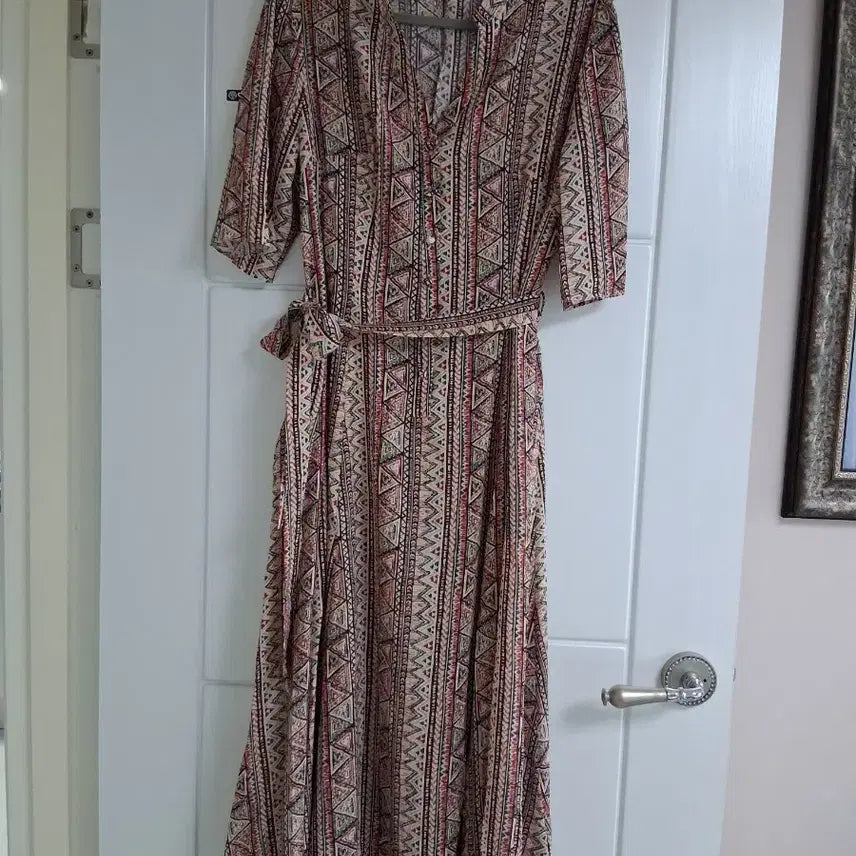 [BUNJANG] Patterned Long Dress / 패턴 롱 원피스
