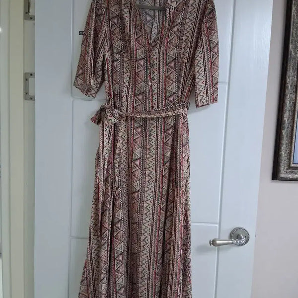 [BUNJANG] Patterned Long Dress / 패턴 롱 원피스