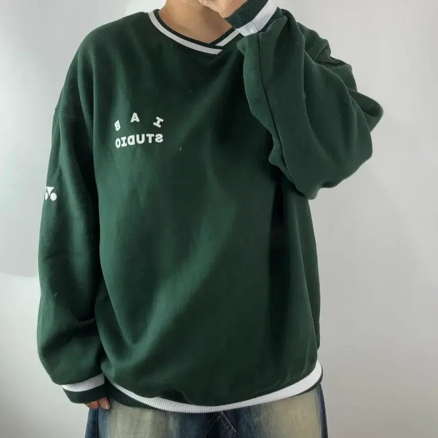 [BUNJANG] IAB Studio x Yonex Green Sweatshirt XL / [XL] 아이앱스튜디오 x 요넥스 그린 맨투맨