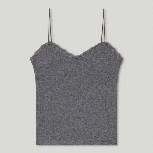 [BUNJANG] Moir Mus Sienna Lace Sleeveless Top Gray / 무아르무스 시엔나 레이스슬리브리스 그레이