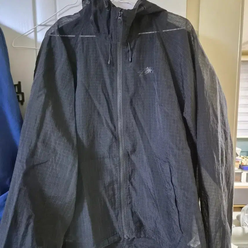 [BUNJANG] Stussy Beach Shell Black Windbreaker Jacket / 스투시 비치쉘 블랙 바람막이 자켓