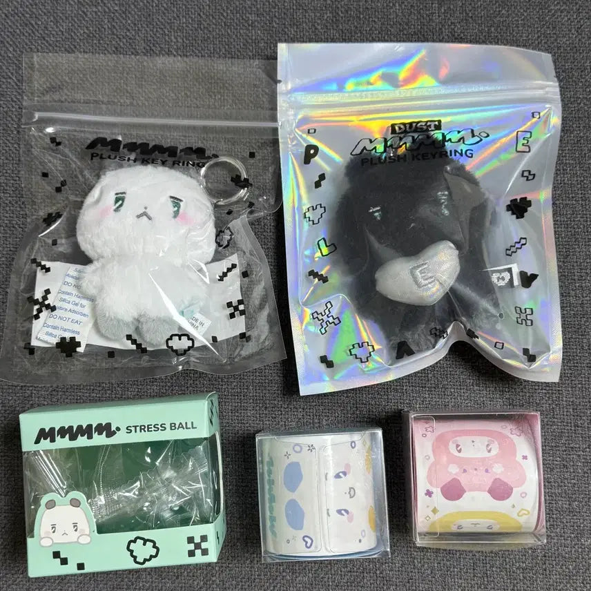 [BUNJANG] PLAVE Mumeimamu Keyring Stress Ball Sticker Bundle Set / 원가양도) 플레이브 므메미무 먀미 키링 스트레스볼 스티커