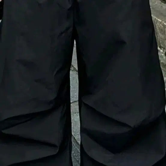 [BUNJANG] Wide Cargo Pants Black Size 66 / 와이드 카고 바지 블랙66