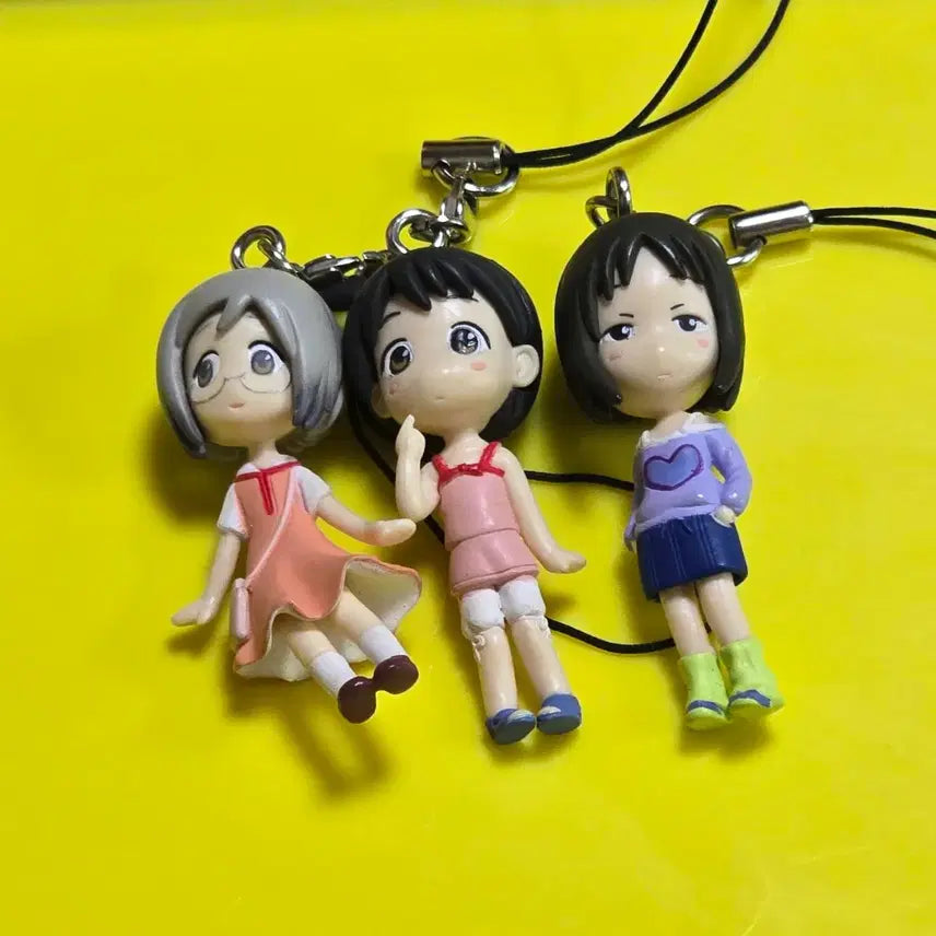 [BUNJANG] Strawberry Marshmallow Classic Figure Keychain Strap Bundle Set / 고전 딸기마시마로  피규어  키링  스트랩 일괄