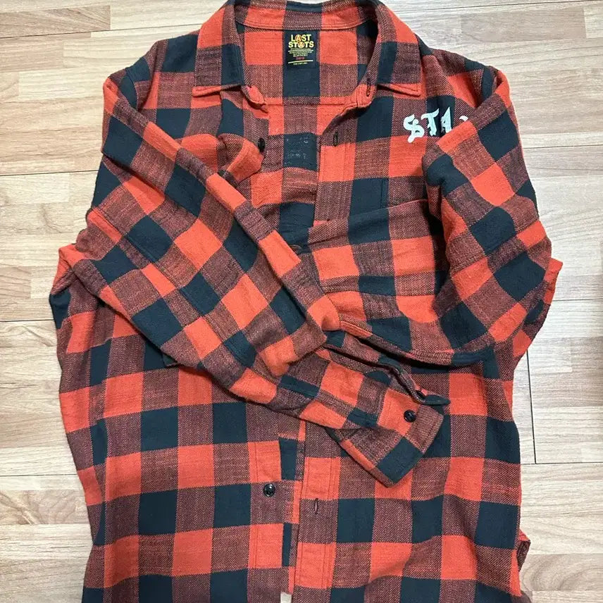 [BUNJANG] Lasect Checkered Shirt Orange / (0)라스택트 체크셔츠 오렌지