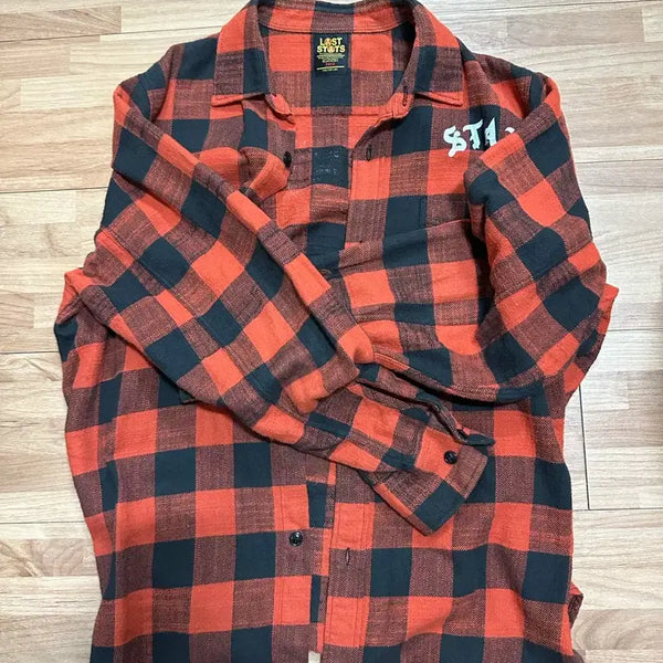[BUNJANG] Lasect Checkered Shirt Orange / (0)라스택트 체크셔츠 오렌지