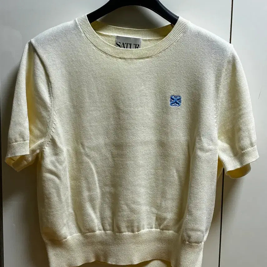 [BUNJANG] Satur Ivory Short Sleeve Knit WM / 세터 아이보리 반팔 니트 WM