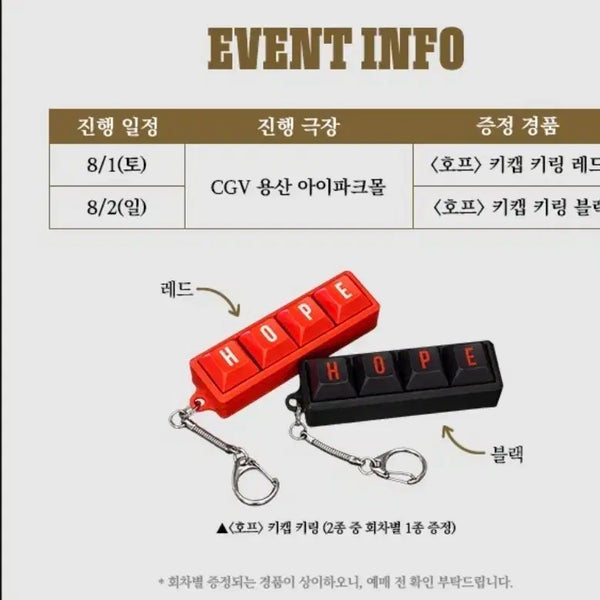 [BUNJANG] Black Hope Keycap Keychain / 호프 키캡 키링 검은색만 팔고잇어요.