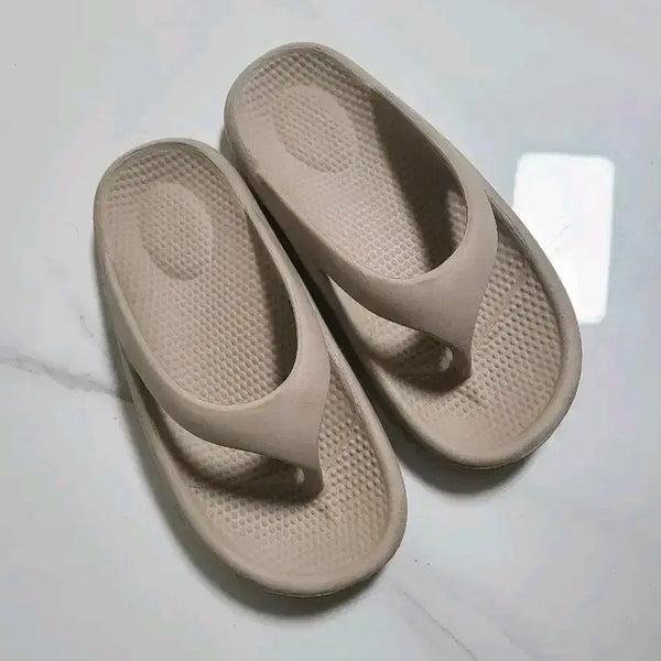 [BUNJANG] Saint Satin Brin Flip Flop Cushion Slippers Beige 240 / 세인트새틴 브린 플립 플랍 쿠션 슬리퍼 쪼리 베이지 240