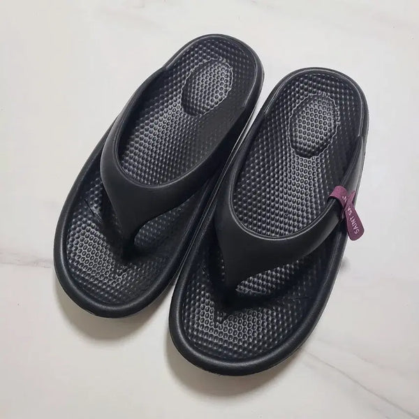 [BUNJANG] Saint Satin Brin Flip Flop Cushion Slippers (Black, 270-280) / 세인트새틴 브린 플립 플랍 쿠션 슬리퍼 쪼리 블랙 270-280