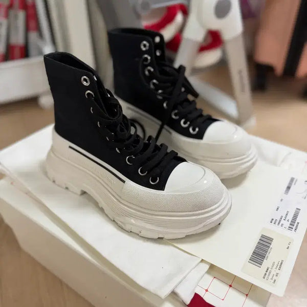 [BUNJANG] Alexander McQueen Dread Slick High Top Sneakers / 알렉산더맥퀸 드레드 슬릭 하이탑 37.5(245-250)