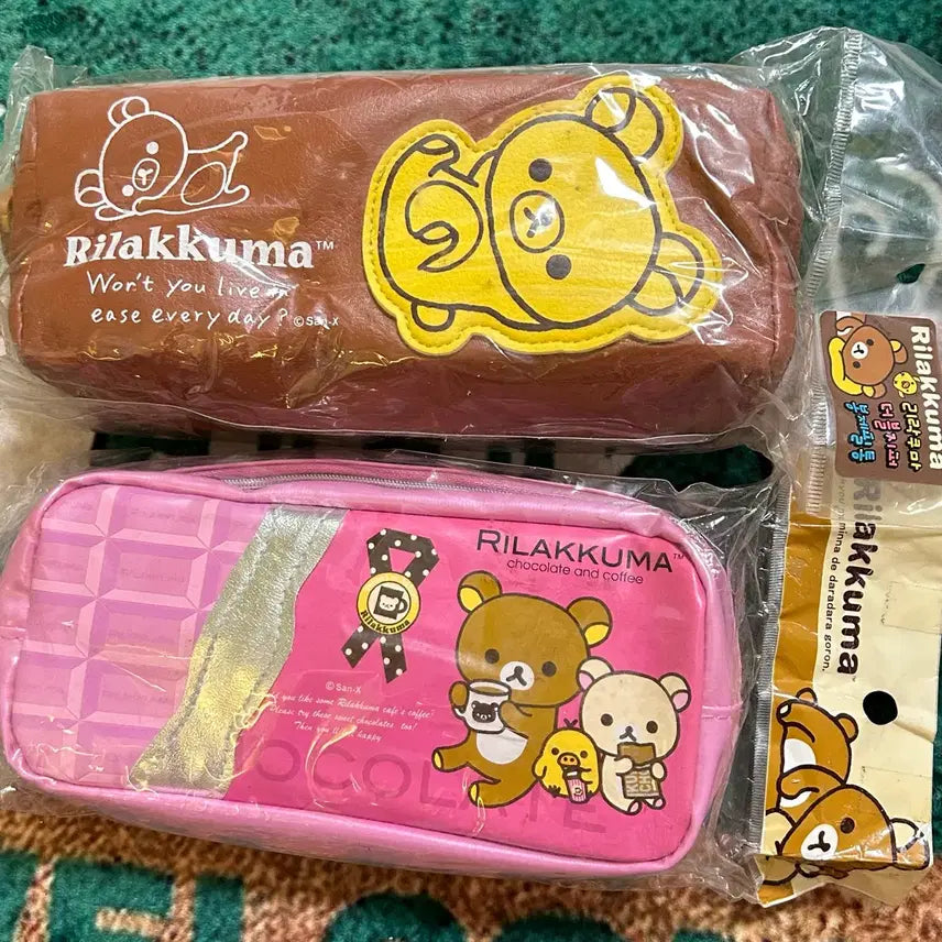 [BUNJANG] San-X Rilakkuma Plush Pencil Case / 고전문구 산엑스 리락쿠마 봉제 필통