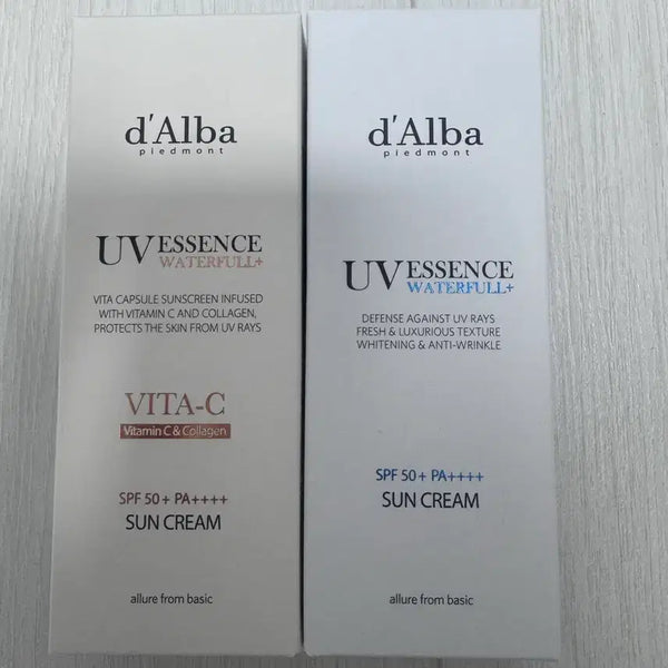 [BUNJANG] d'Alba UV Essence Waterful+ Sun Cream & Vitamin C Sun Cream / 달바 UV 에센스 워터풀+ 선크림 / 비타민C 선크림