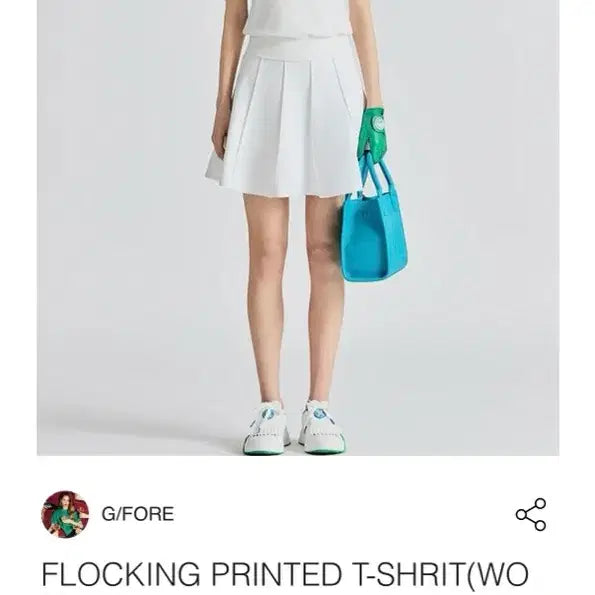 [BUNJANG] G/FORE Women's Short Sleeve Polo Shirt White / G/FORE 반팔 카라 티셔츠 화이트