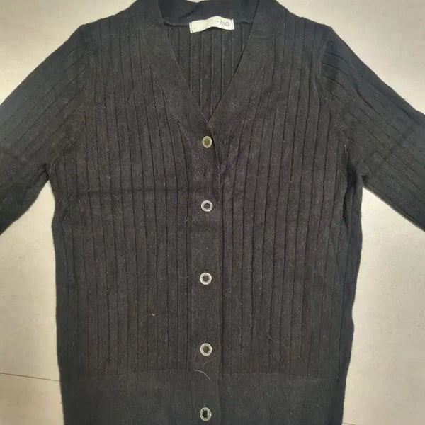 [BUNJANG] A&G Ribbed Cardigan Black / [A&G] 골지 가디건 블랙