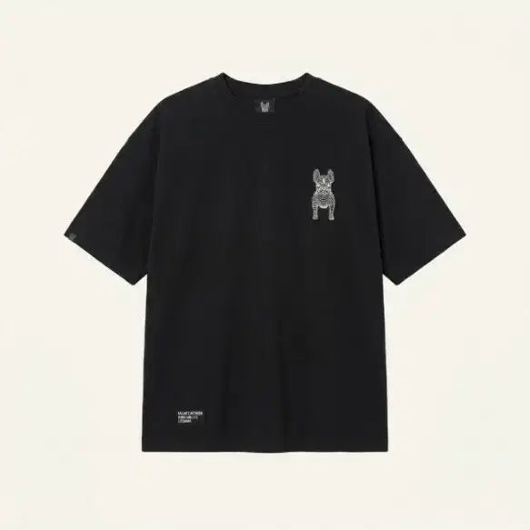 [BUNJANG] Lifework French Bulldog Short Sleeve T-Shirt Black M / 라이프워크 프렌치불독 반팔티 블랙 M