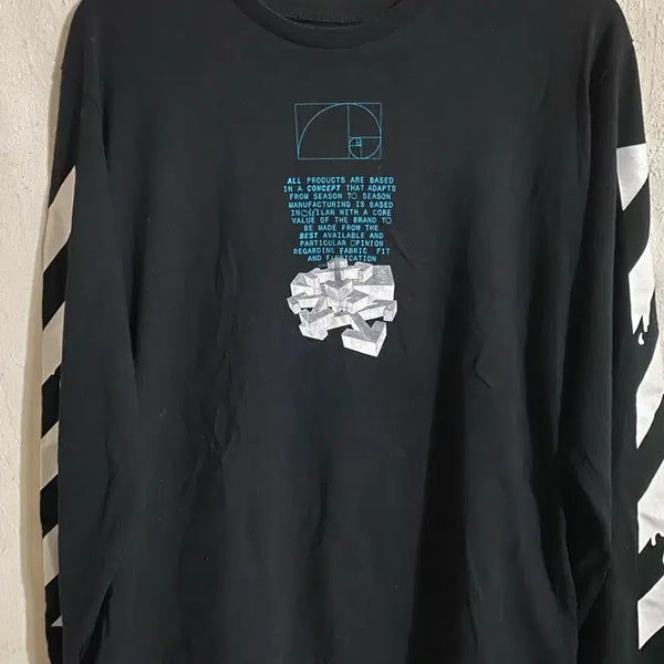 [BUNJANG] Off-White Crewneck T-Shirt - Size L / 크루넥 오프 화이트 사이즈 L
