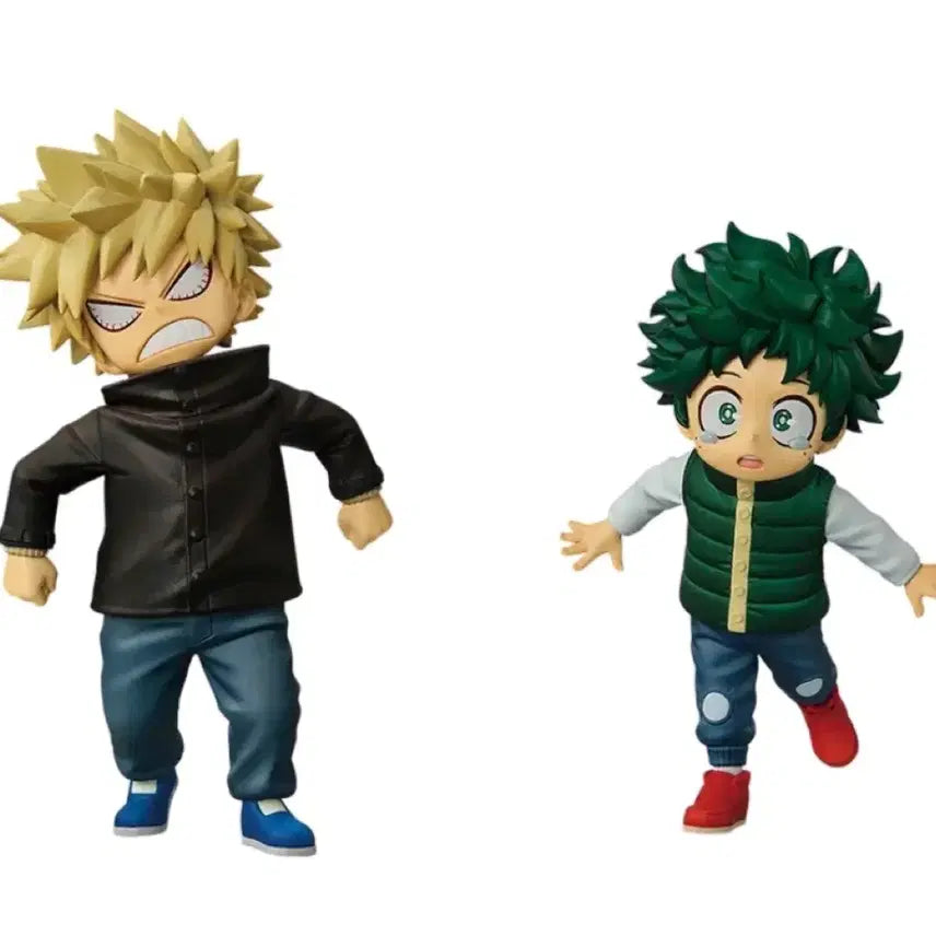 [BUNJANG] My Hero Academia Izuku Midoriya & Katsuki Bakugo Childhood Version Figure (Unsealed) / 개봉양품)나히아 미도리야 바쿠고 e상 유년기