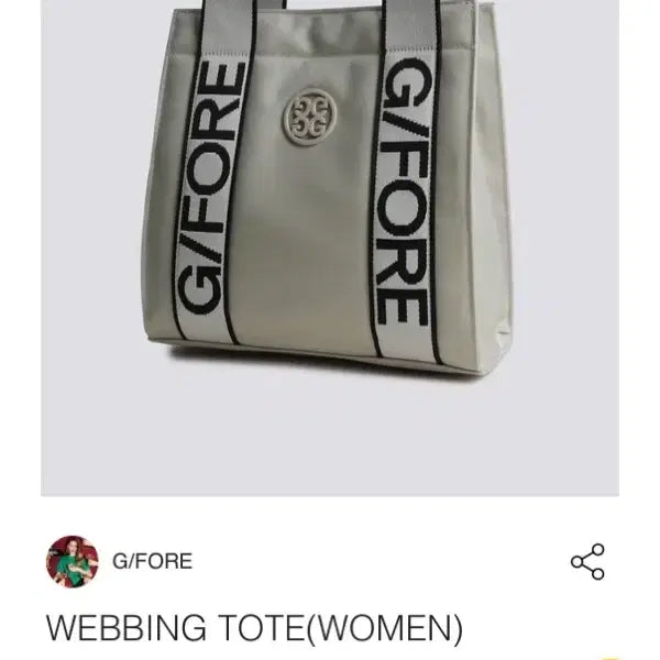 [BUNJANG] G/FORE Women's Webbing Cart Bag / G/FORE 웨빙 토트백 여성